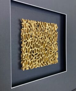 Wandbild Wohnzimmer Magic Gold, schwarz quadratisch 58 x 58 cm - Quadratwerk.de