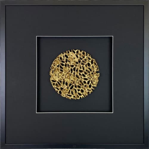 Wandbild Magic gold, schwarz quadratisch 58 x 58 cm - Quadratwerk.de