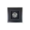 Wandbild Metall Magic Silver, Kreis, schwarzer Rahmen 27x27 cm - Quadratwerk.de