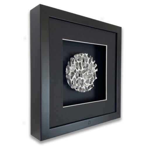 Wandbild schwarz Metall Magic Silver, Kreis 27x27 cm - Quadratwerk.de