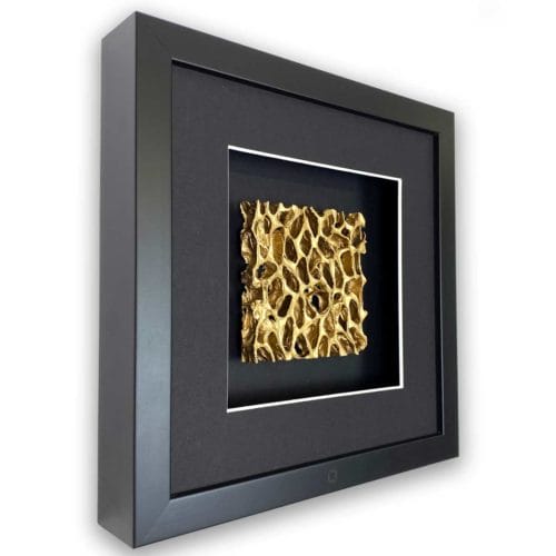 Wandbild Metall Magic Gold, quadratisch 27 x 27 cm - Quadratwerk.de