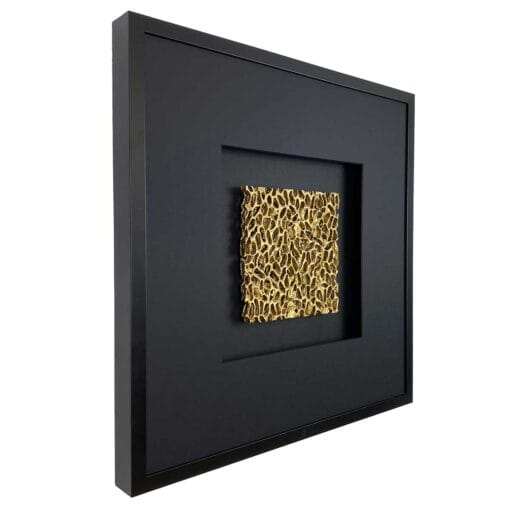 Wandbild Metall Magic Gold, quadratisch 58 x 58 cm - Quadratwerk.de