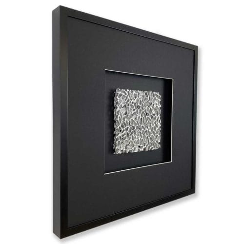 Wandbild Metall silber Quadrat 58x58 cm - Quadratwerk.de