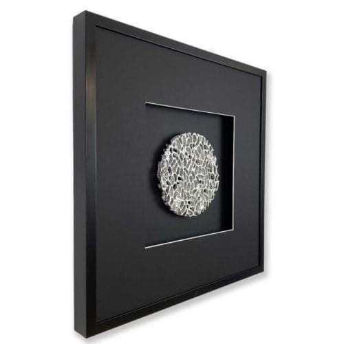 Wandbild Metall Magic Silver, Kreis 58 x 58 cm - Quadratwerk.de